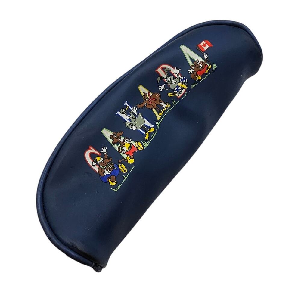 Vintage 1980s Kids Country Canada Zipper Pencil Bag Pouch